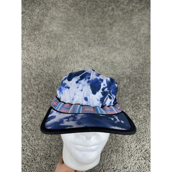 KAVU Hat Cap Strap Back Blue White Tie Dye Pattern Outdoor Adventure Mens L USA - Picture 1 of 10
